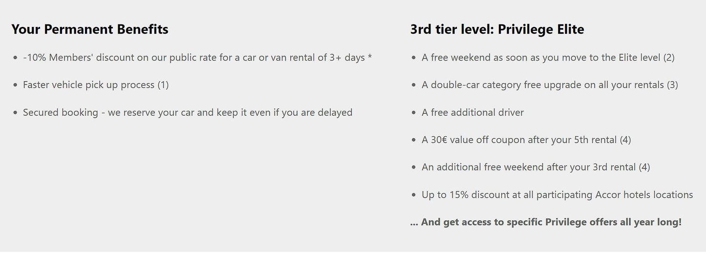 Europcar Car Rental Elite