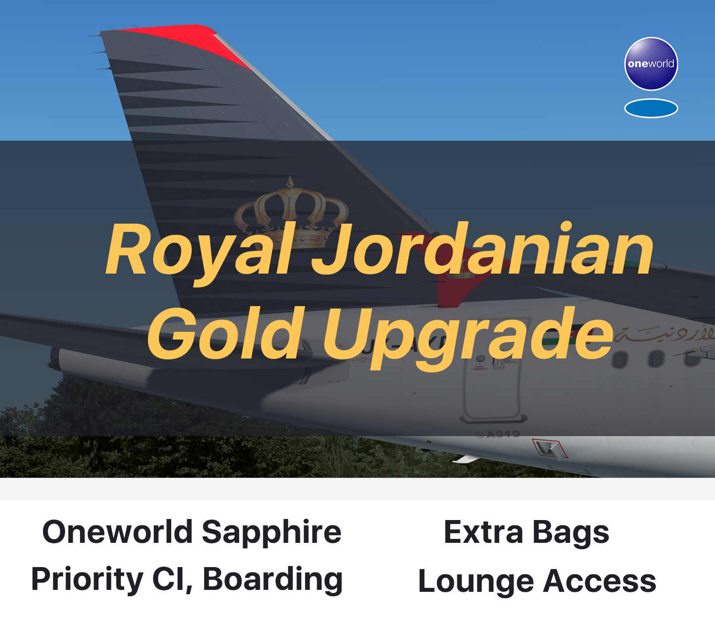 Royal Jordanian Airlines Gold Upgrade | Oneworld Sapphire