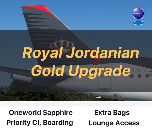 Royal Jordanian Airlines Gold Upgrade | Oneworld Sapphire