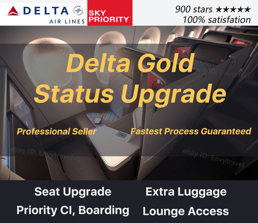 Delta Gold Medallion Status Upgrade | Skyteam Elite Plus | Seat Upgrade