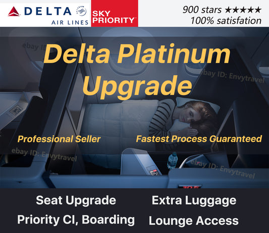 Delta Platinum Medallion Status Upgrade | Skyteam Elite Plus | Seat Upgrade